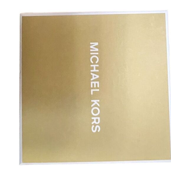 Michael Kors Gold Bangle Bracelet with Cubic Zirconia Logo - Picture 3 of 3